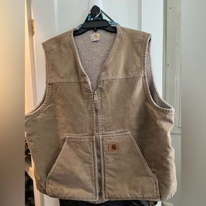 Tan Carhartt wool vest size XL